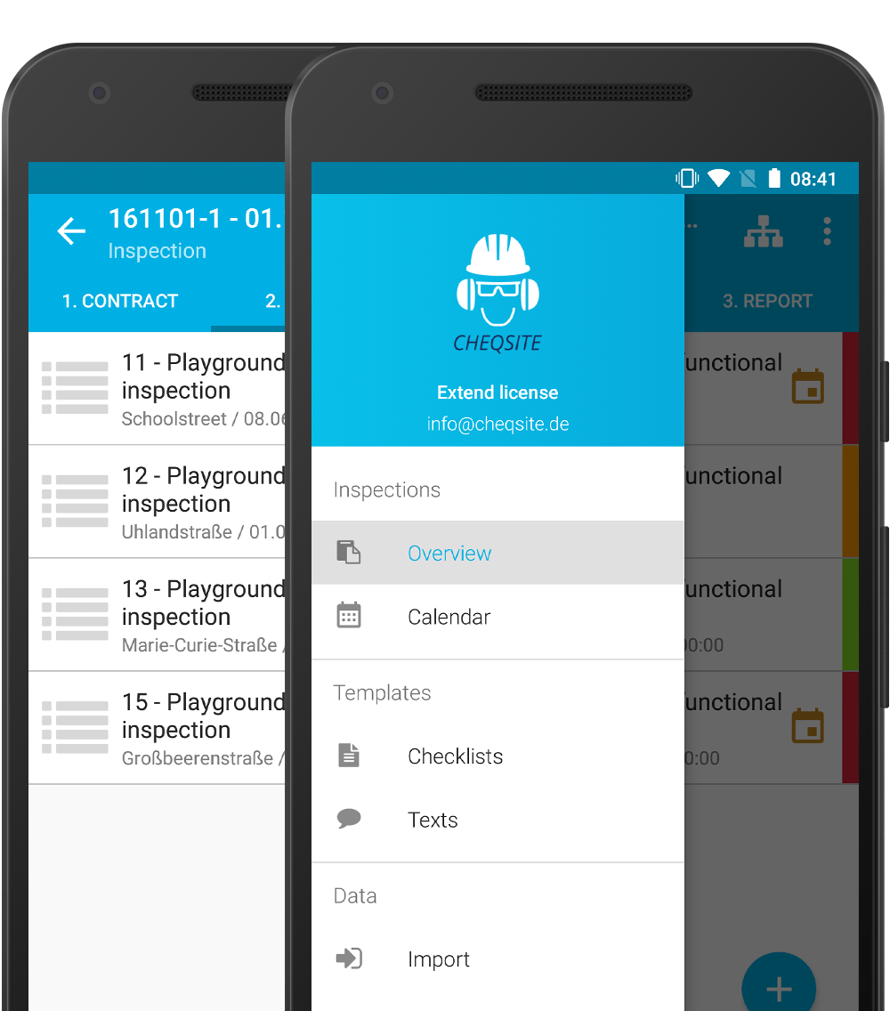 Functions of the Playground Inspection App